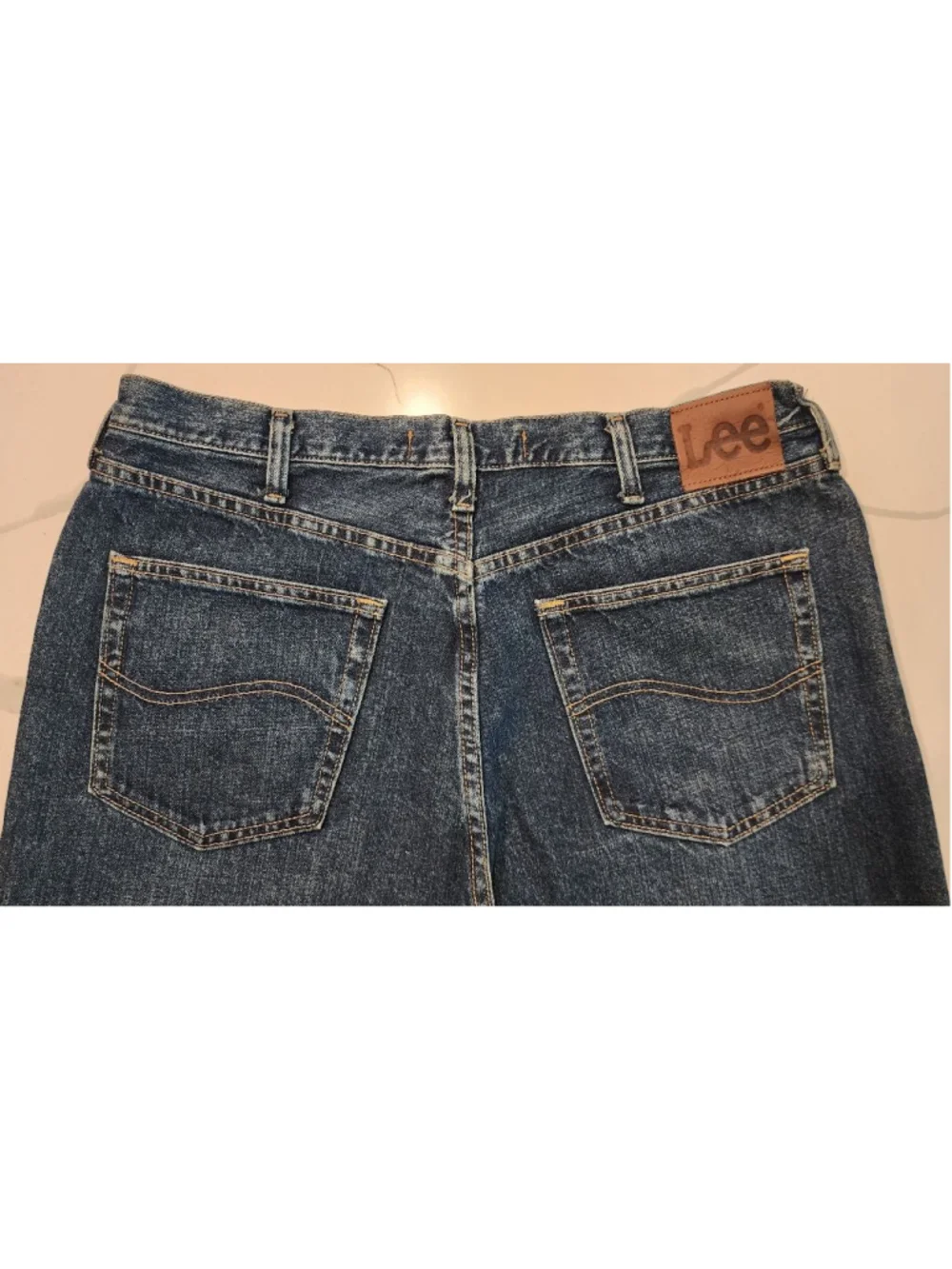 Lee Men's Relaxed Straight Leg Jeans Blue Denim 100% Cotton 36x30 Classic Fit